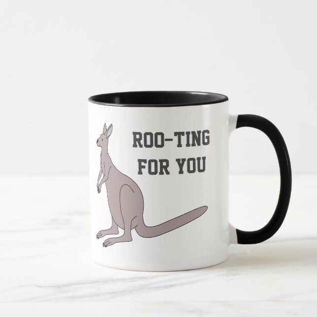 Caneca Roo Para Você Bonita Aussie Funny Kangaroo Pun (Direita)