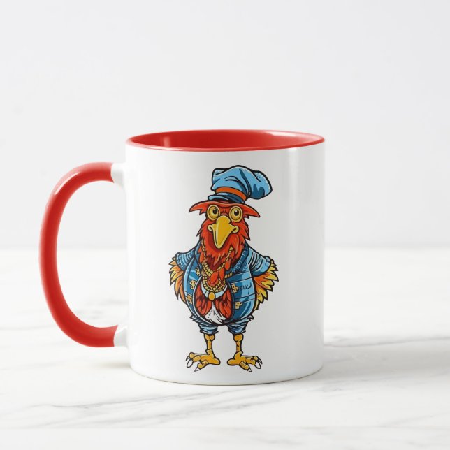 Caneca Rooster de Cartoon Encantado (Esquerda)