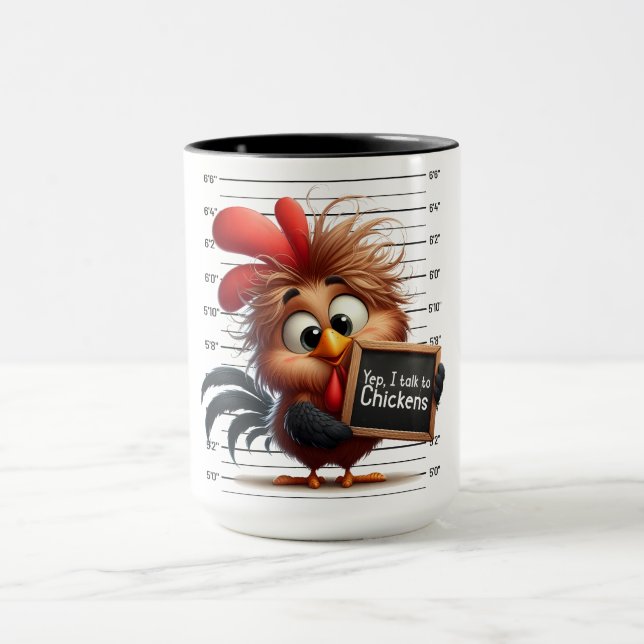 Caneca Rooster Engraçado No Departamento De Polícia. (Centro)