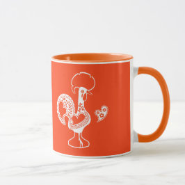 Caneca Rooster Português Bom dia - citação do Bom dia