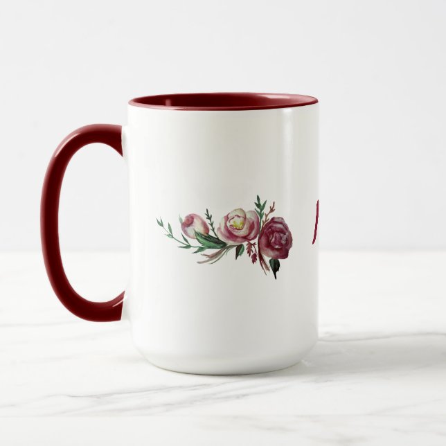 Caneca Rosa Bordo Red Name Combo Mug (Esquerda)