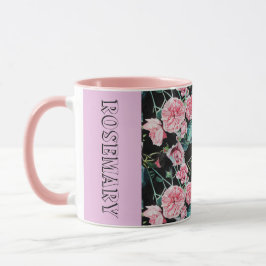 Caneca Rosa cor-de-rosa Rosa Aquarela Mug floral
