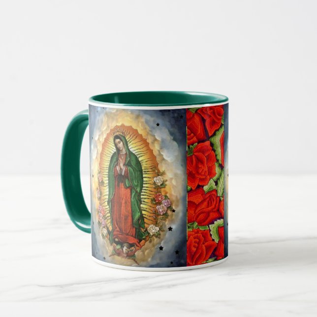 Caneca Rosa de Guadalupe, ganhadora de copa de café (Frente Esquerda)