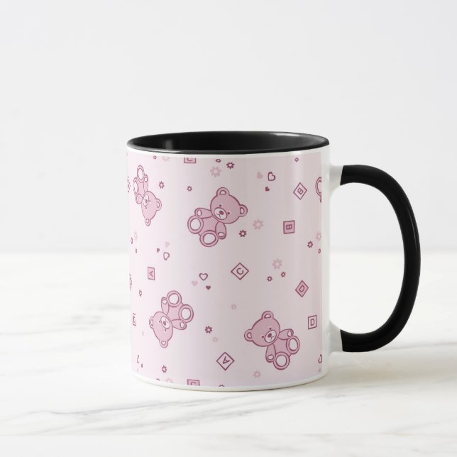 Caneca Rosa do fundo dos ursos de ursinho (Direita)