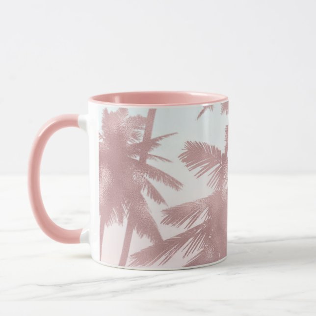 Caneca Rosa, Dourada, Palmas Rosa, Chic de Palmeiras Palm (Esquerda)