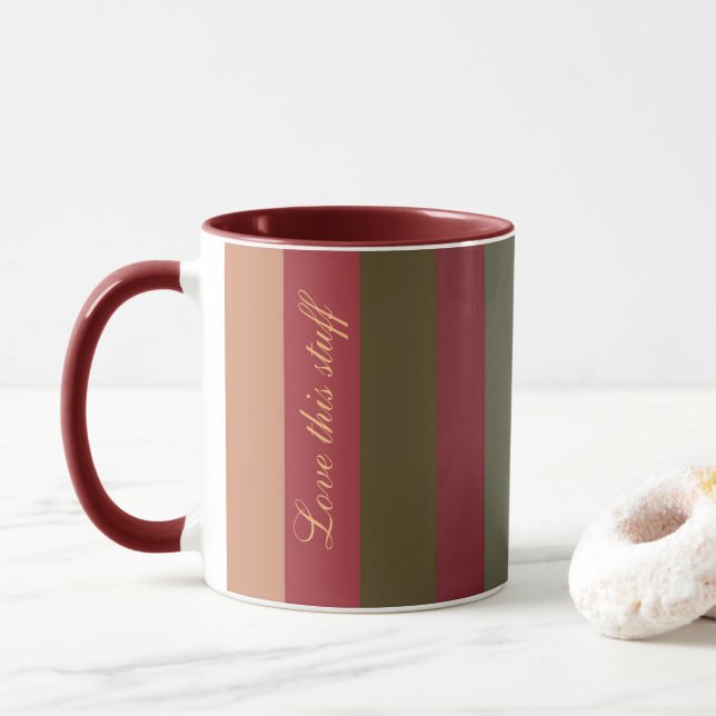 Caneca Rosa e Borgonha (Com Donut)