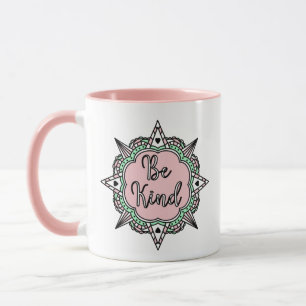 Caneca Rosa e Mint Verde Sejam Bonitos