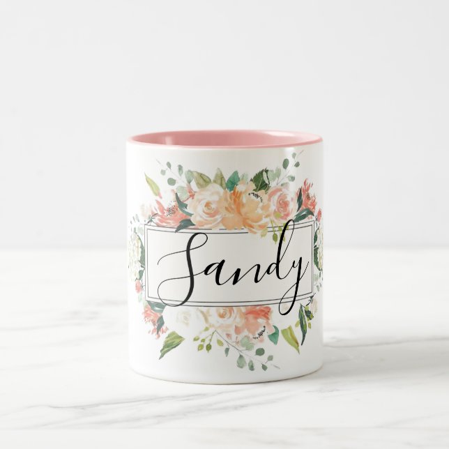 Caneca Rosa Floral (Centro)