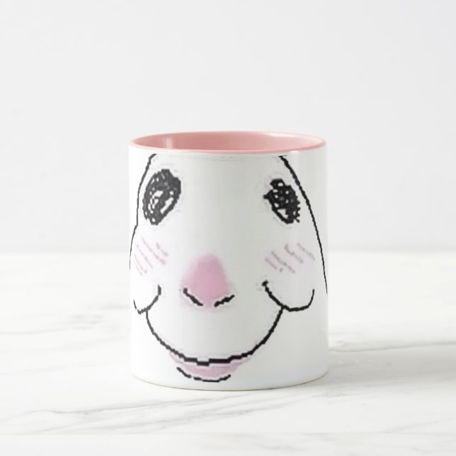 Caneca rosa hamster engraçado fofo (Centro)