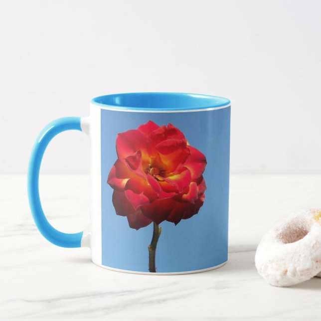 Caneca Rosa Phoenix na caneca-do-céu (Com Donut)
