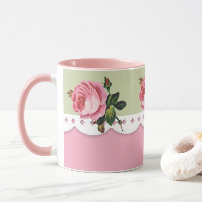 Caneca Rosa Rico Mug (Com Donut)