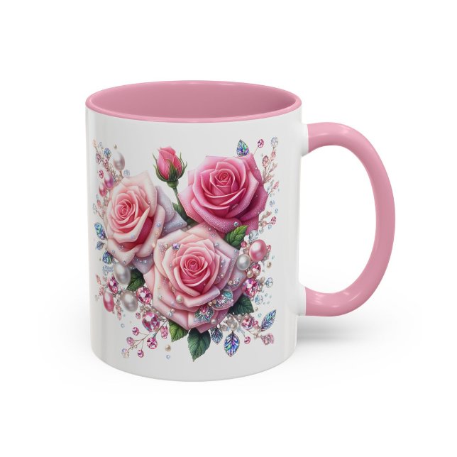 Caneca Rosa Rosa Flor Presente Floral Xícara de Ca (Criador carregado)