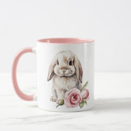 Caneca Rosa Rosa Rosa Rosa Lop Olhava Coelho