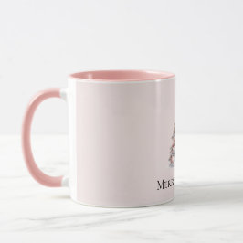 Caneca Rosa Rosa Rosa Rosa Rosa Dourada, Árvore Branca de