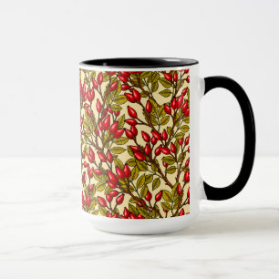 Caneca Rosa, vermelho, verde, amarelo