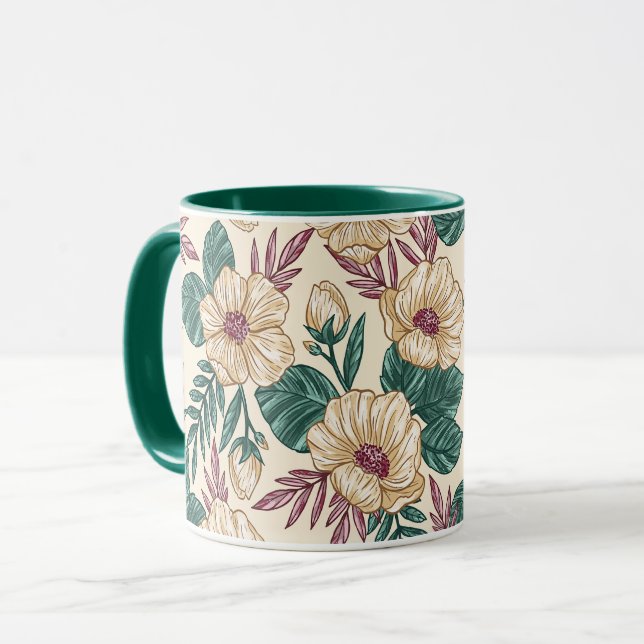 Caneca Rosas (Frente Esquerda)