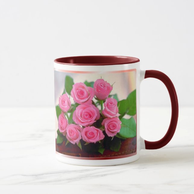 Caneca Rosas cor-de-rosa (Direita)
