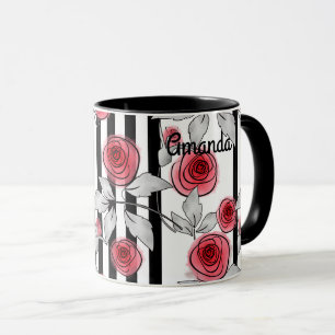 Caneca Rosas de Aquarela