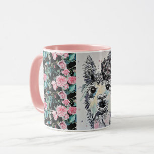 Caneca Rosas de Llama de Alpacca Cachorro Caçados