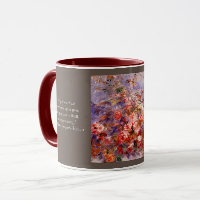 Caneca Rosas de Renoir pela janela Coffee Mug (Frente Esquerda)