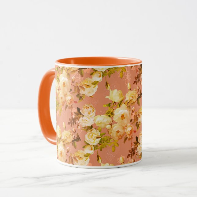 Caneca Rosas Doces em Vermelho (Frente Esquerda)