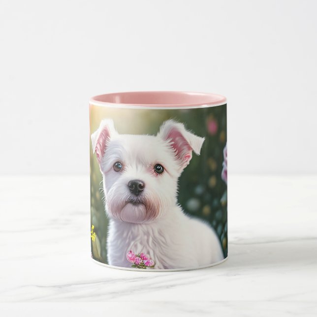 Caneca Rosas E Coleção De Cães Pequenos (Centro)