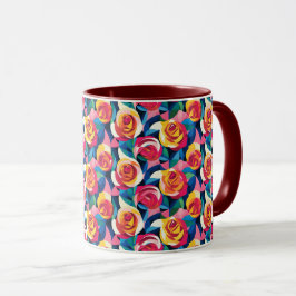 Caneca Rosas em Camadas de Amor