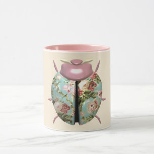 Caneca rosas florais damybug victorianos fofinhos