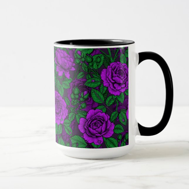 Caneca Rosas roxas (Direita)