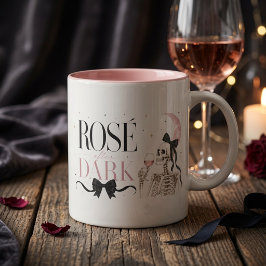 Caneca Rosé After Dark Esqueleto Halloween 
