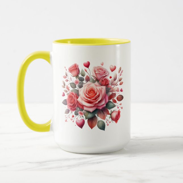 Caneca Rose Bouquet Floral Design- 62103 (Esquerda)