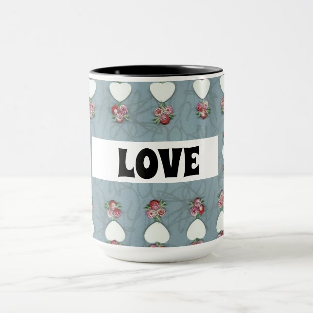 Caneca Rosebuds & Hearts Love (Centro)