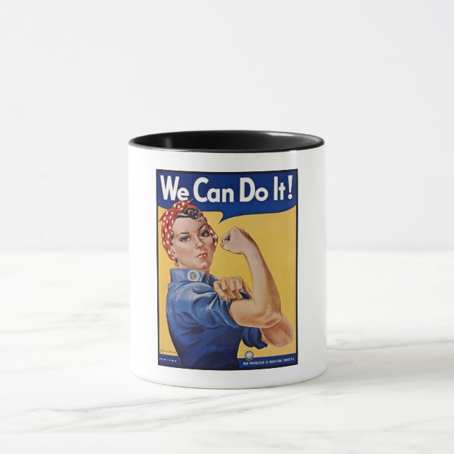 Caneca Rosie the Riveter: Forte Empoderamento feminino (Centro)