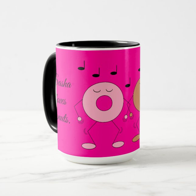 Caneca Rosquinhas de dança Dark Fuchsia (Frente Esquerda)