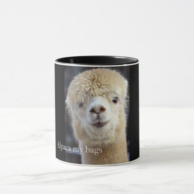 Caneca Rosto de alpaca fofo (Centro)