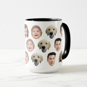 Caneca Rosto de Bebê Personalizado Família 5 Fotos