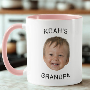 Caneca Rosto de Bebê Personalizado Foto Avô