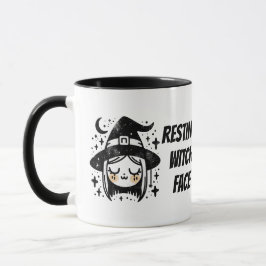 Caneca Rosto de Bruxa Descansada