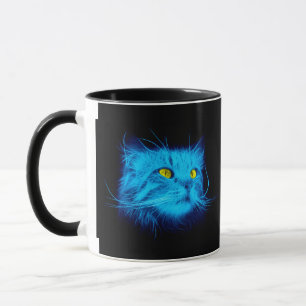 Caneca Rosto de Gato Azul