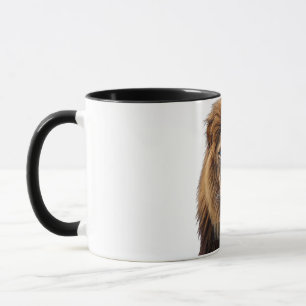 Caneca Rosto de Leão Majestoso com Olhos Azuis   Anima Se