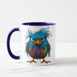Caneca rosto de pássaro malvado