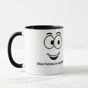 Caneca Rosto Engraçado - Texto Personalizado   Olhos e So