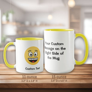 Caneca Rosto sorridente com Mug de Boca Aberta