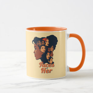 Caneca Rostos do Mês da História das Mulheres