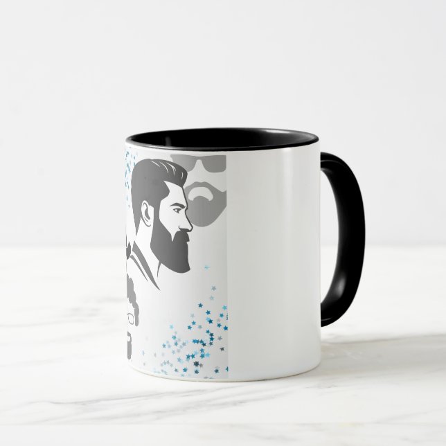 Caneca Rostos masculinos (Frente Esquerda)