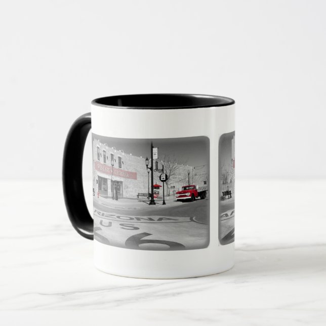 Caneca Rota 66 Americana Mãe Road Arizona Winslow (Frente Esquerda)