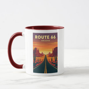 Caneca Rota 66 Arizona Mother Road Viagem Vintage