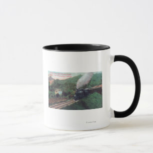 Caneca Rota pacífica do noroeste cénico do trem