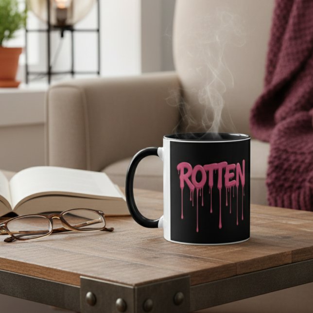 Caneca ROTTEN Drip Font Typography (Criador carregado)