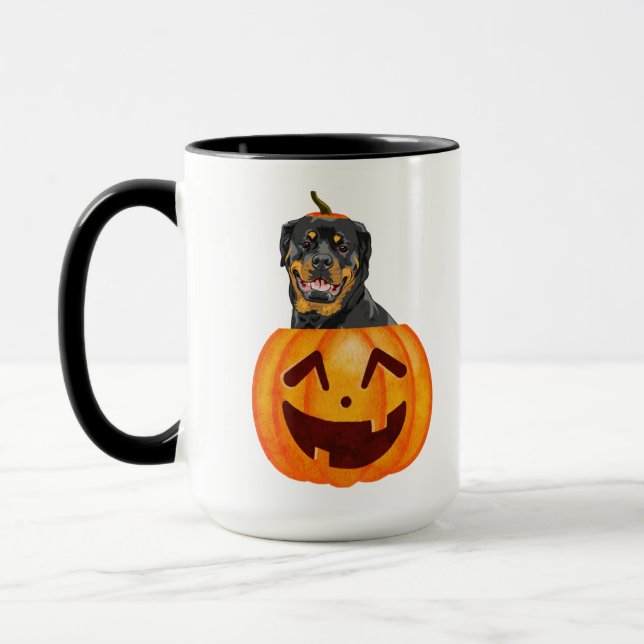 Caneca Rottweiler - Café de Halloween (Esquerda)